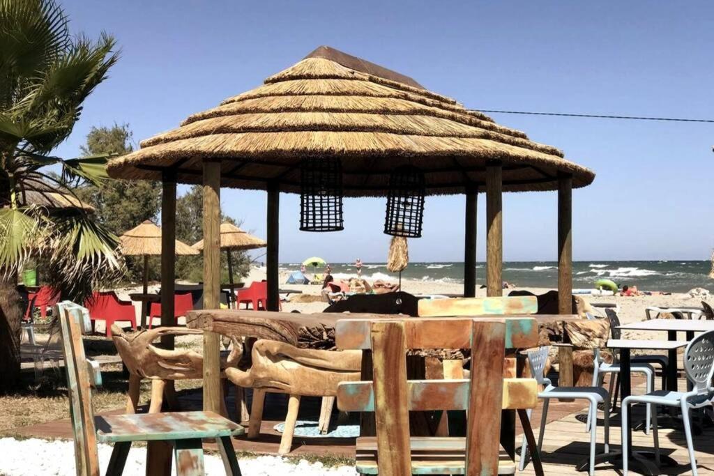 Marine De Bravone T2 Terrasse Front De Mer - Plage Pieds Dans L'Eau - Clim - Piscine - Wifi Linguizzetta Eksteriør bilde